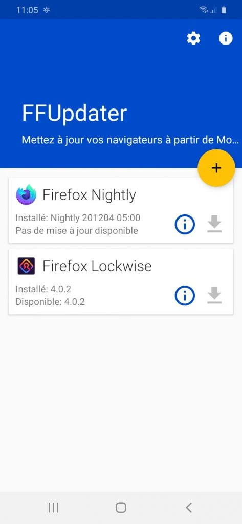 Mettre Ă jour Firefox sous Android sans compte Google.